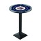Holland Bar Stool Co 42" Blk Wrinkle Winnipeg Jets Pub Table L217B4228WinJet - alternate 1